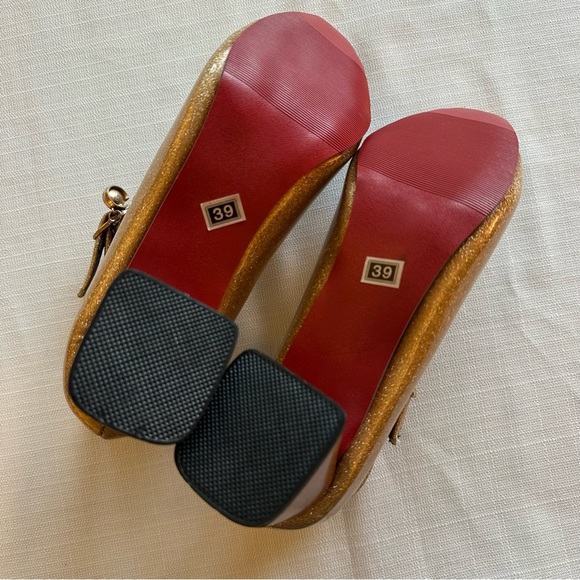 Gold Glitter Bobbie Pumps Size 39 - Picture 11 of 13